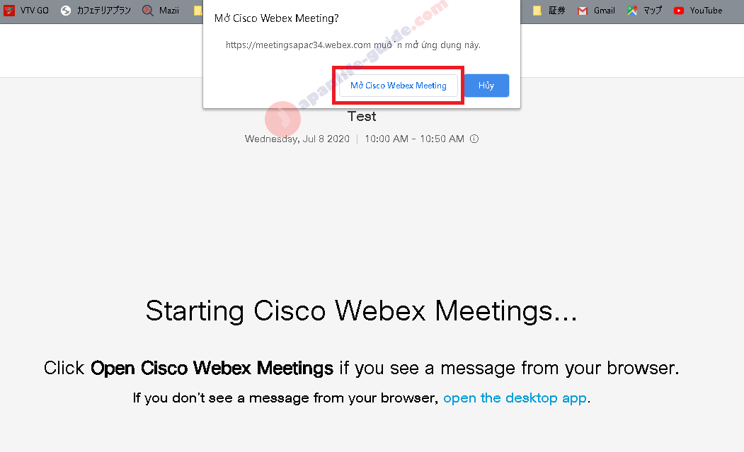 cách tạo phòng họp trên cisco webex